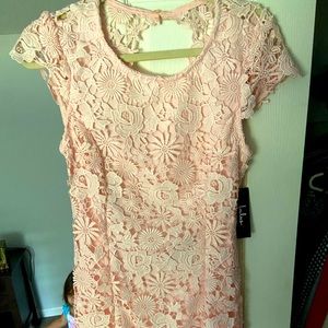 LULUs lace pink dress NWT